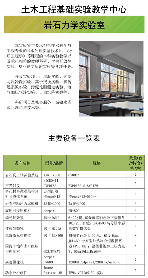 岩石力学实验室